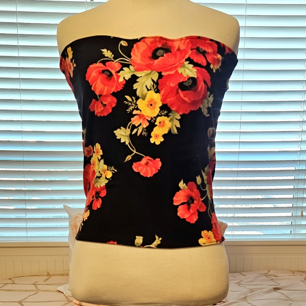 Handmade Floral Tube Top